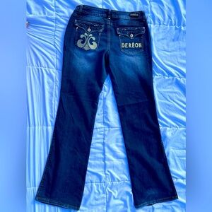 Vintage Dereon Embellished Dark Blue Jeans. Size 11/12